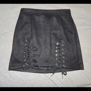 Black Form-fitting Mini Skirt